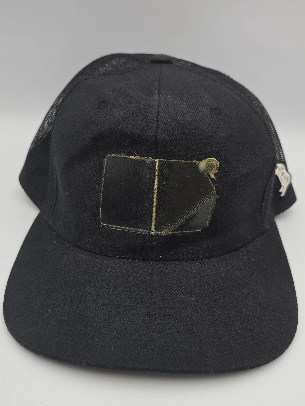 Branded Bills Leather Patch Trucker Adjustable Snapback Hat